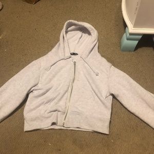 Zip up cropped hoodie